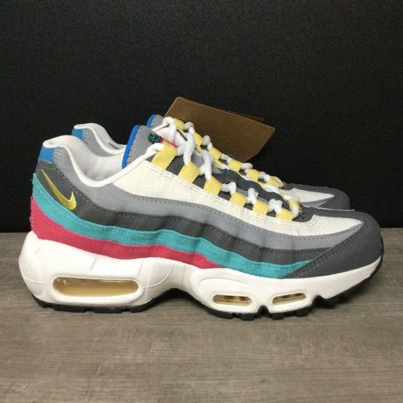 Nike Other - Nike Air Max 95 SE Sprung Grey Blue Pink Shoes DN4371-001 Youth 5Y Boys Girls